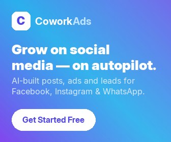 CoworkAds - we grow your business on social media, on autopilot. AI-built posts, Meta ads and WhatsApp leads from Rs 4,999/month.